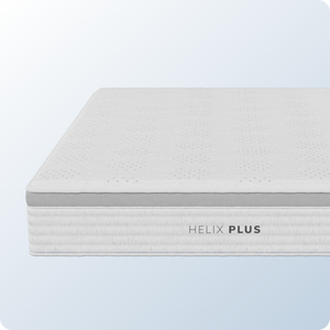 Helix Plus mattress on a light blue background