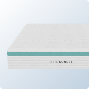 Helix Sunset mattress on a light blue background