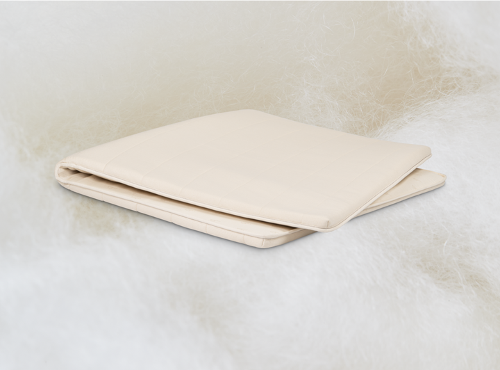 A rendered image of the Birch Natural Mattress Topper