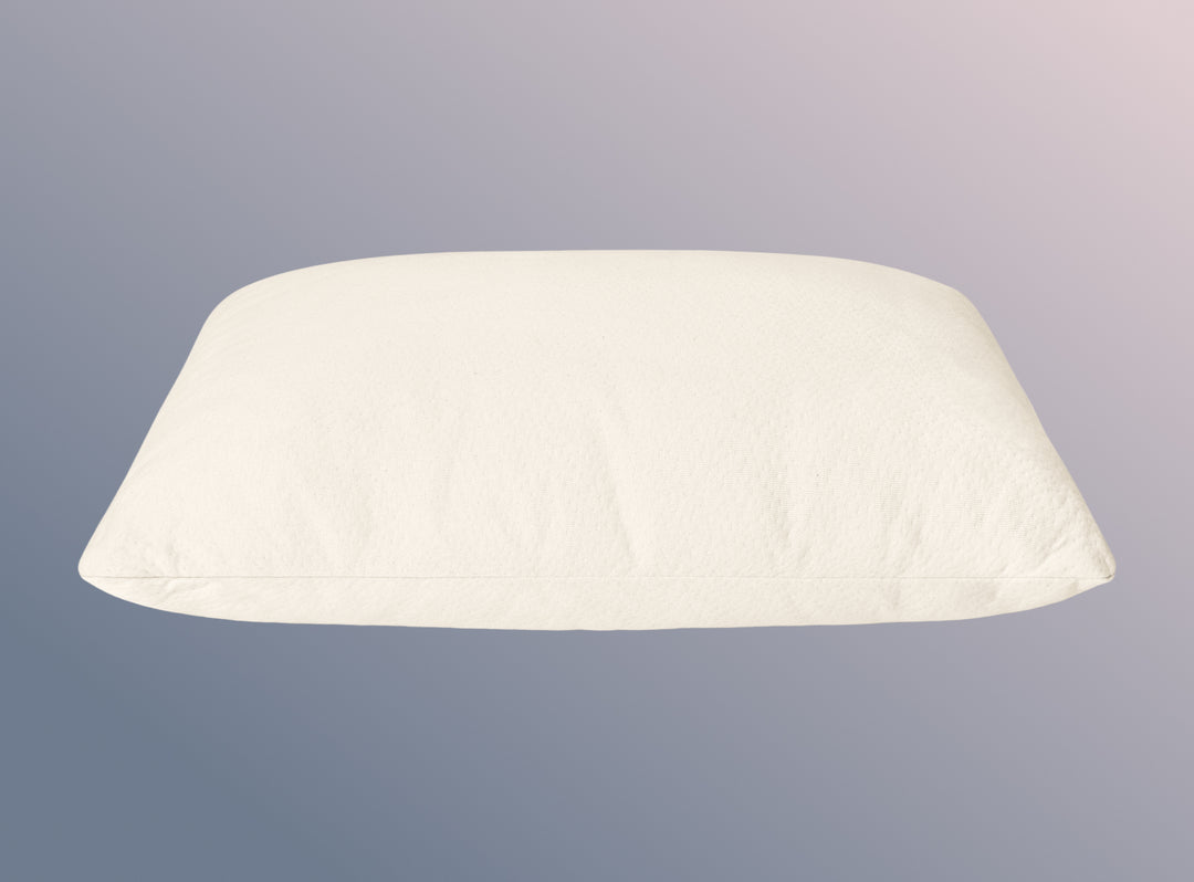 The Organic Pillow on a blue background