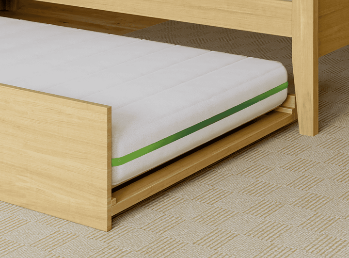 A lifestyle render of the Helix Trundle Mattress in a bedroom scene