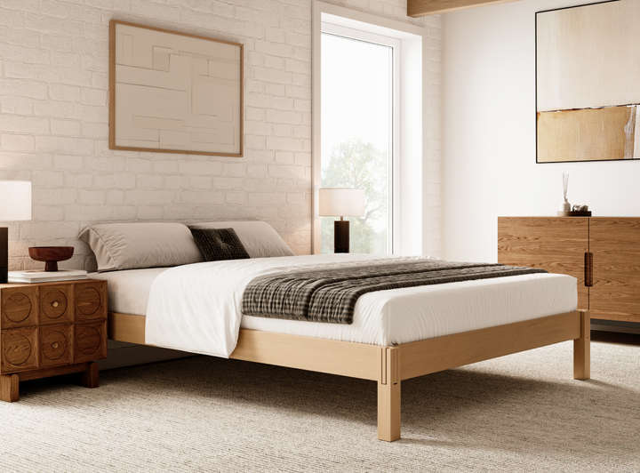 An image of the Madison Bed Frame in a bedroom scene