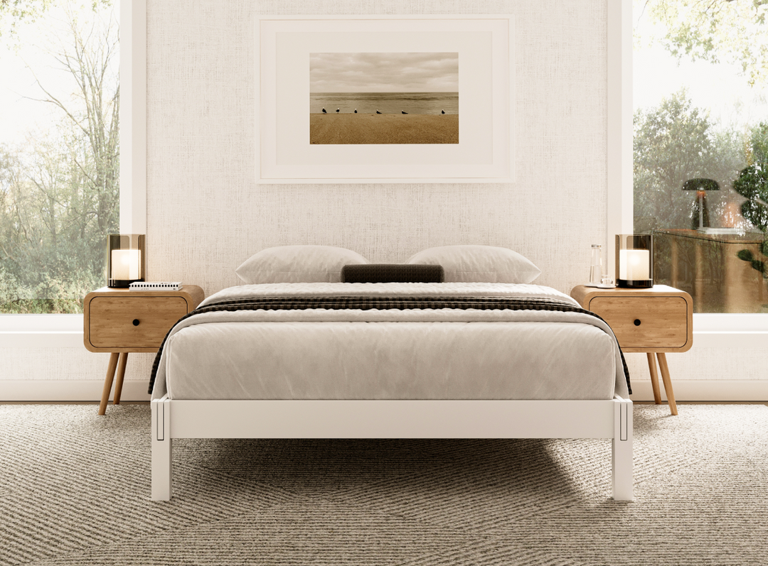 An image of the Madison Bed Frame in a bedroom scene