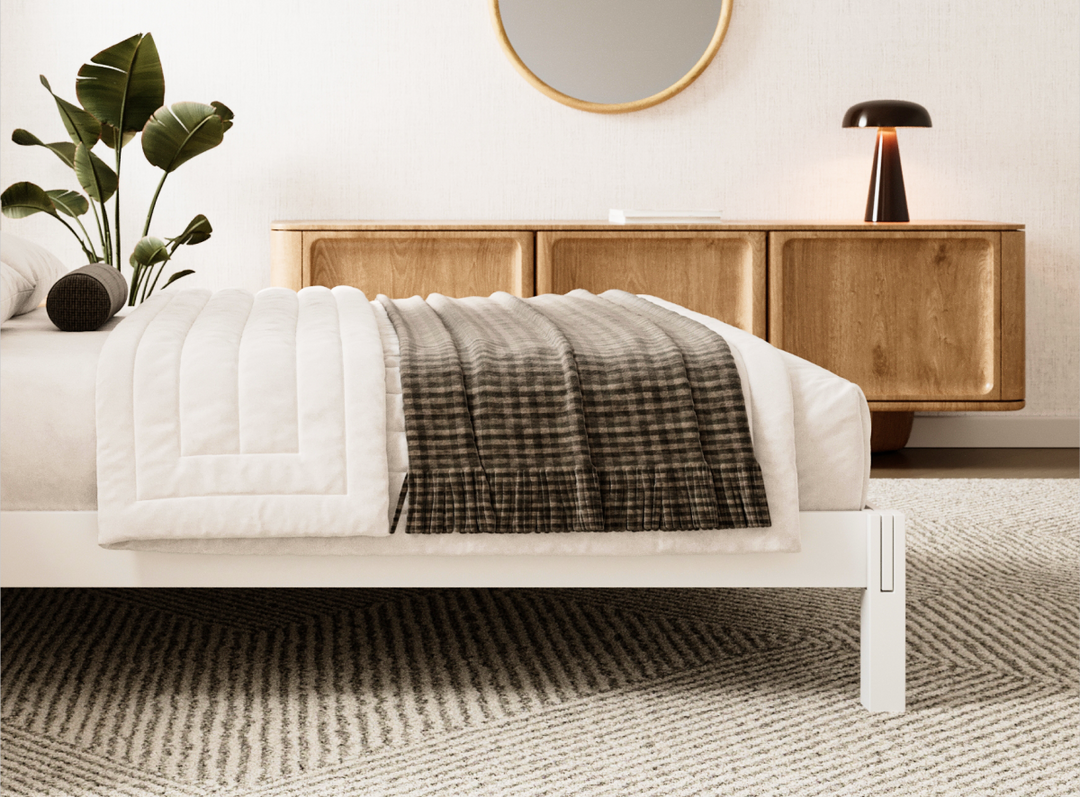 An image of the Madison Bed Frame in a bedroom scene