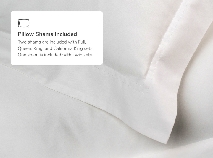 A closeup of the Helix Duvet Cover Set with a callout to the pillow shams that are included