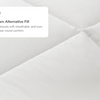 A closeup of the Helix Duvet Insert with a callout to its down alternative fill