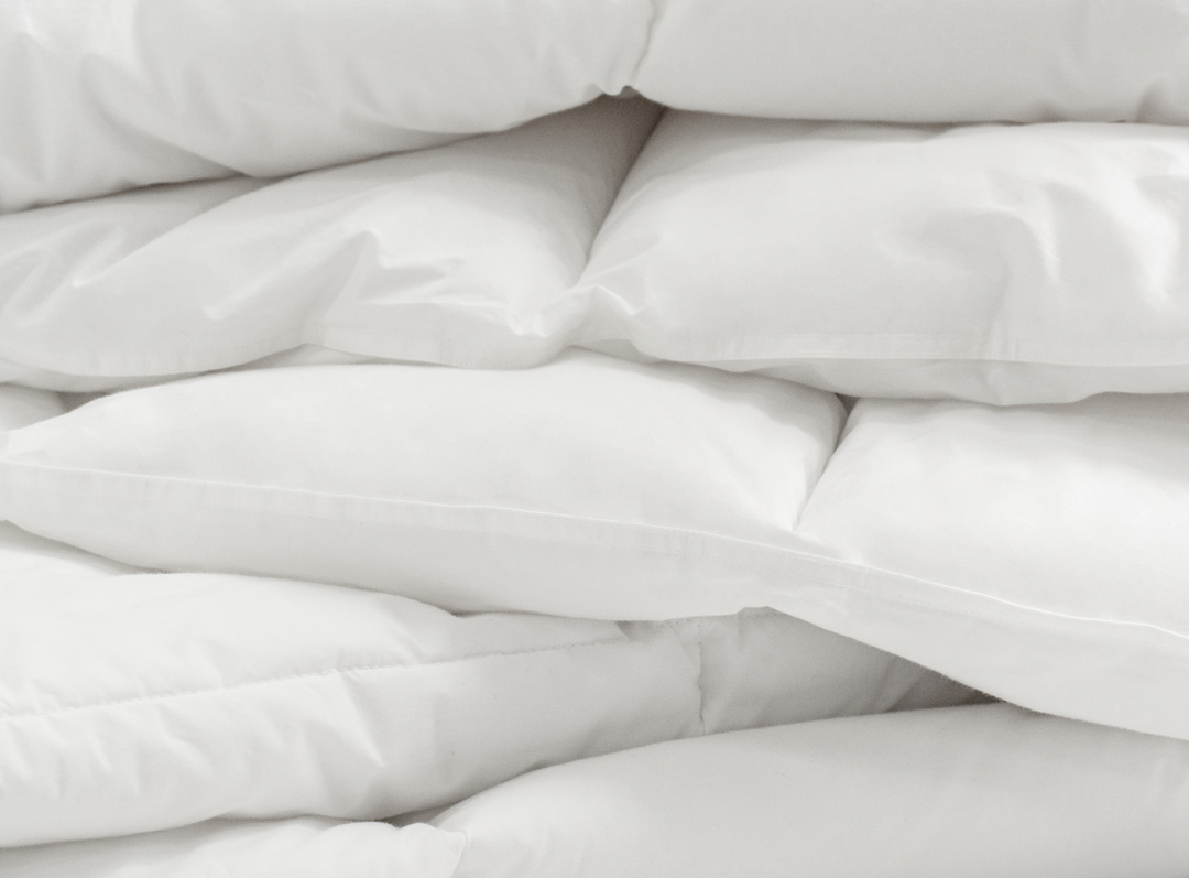A closeup of the Helix Duvet Insert showing its plush, cozy feel
