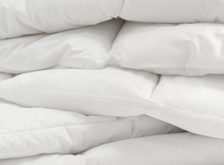 A closeup of the Helix Duvet Insert showing its plush, cozy feel