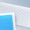 An image of the GlacioTex Cooling Pillow with a cutaway to show its cooling grid core.