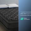 An image featuring a quote from Sleep Foundation about the Dawn Elite mattress