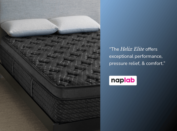 An image featuring a quote from NapLab about the Twilight Elite mattress