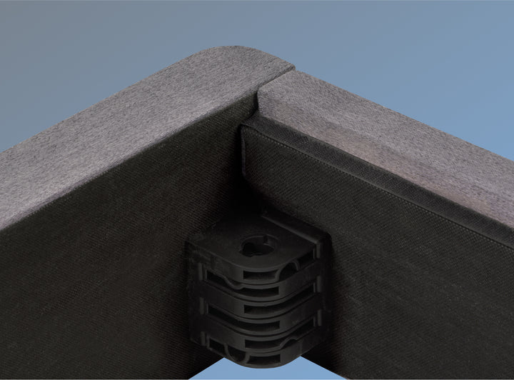 A closeup image of the Helix Foundation showing its easy tool free assembly