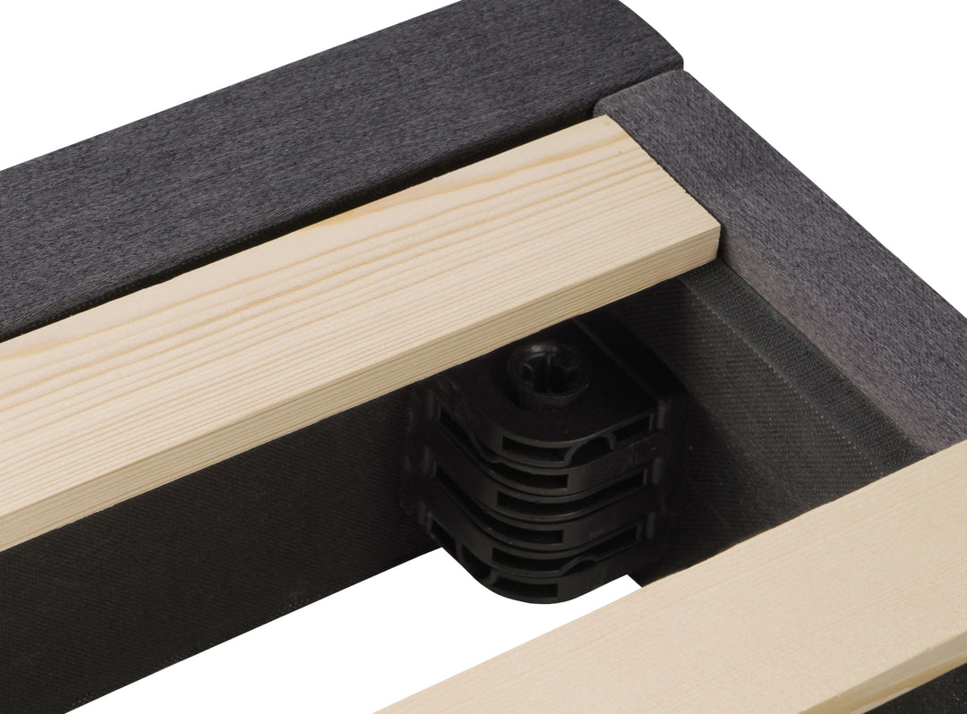 A closeup image of the Helix Foundation showing its sturdy slats