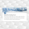A closeup image of the GlacioTex Cooling Cover with a callout to its cooling technology 