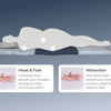 A rendered image calling out the 3 zones of the ErgoAlign Mattress Topper