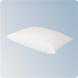 The Helix Down and Feather Pillow on a blue gradient background