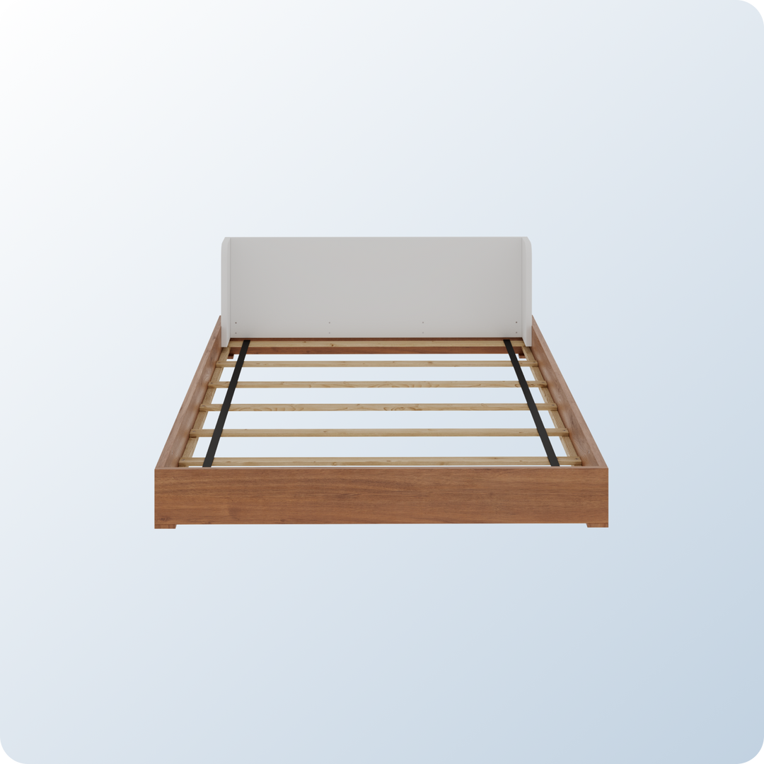 An image of the Bryant Toddler Floor Bed on a blue background gradient