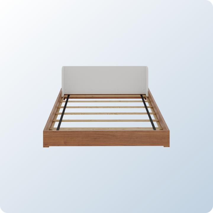 An image of the Bryant Toddler Floor Bed on a blue background gradient