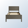 An image of the Cooper Bed Frame on a blue background gradient