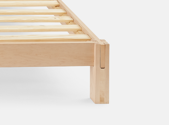 helix natural wood bed frame